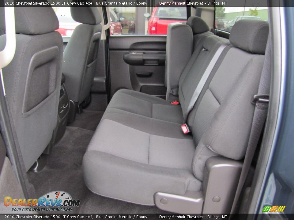 2010 Chevrolet Silverado 1500 LT Crew Cab 4x4 Blue Granite Metallic / Ebony Photo #28