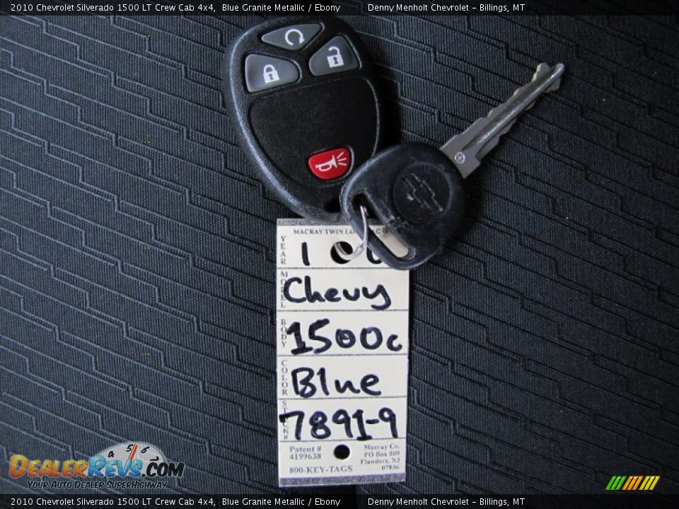 2010 Chevrolet Silverado 1500 LT Crew Cab 4x4 Blue Granite Metallic / Ebony Photo #33