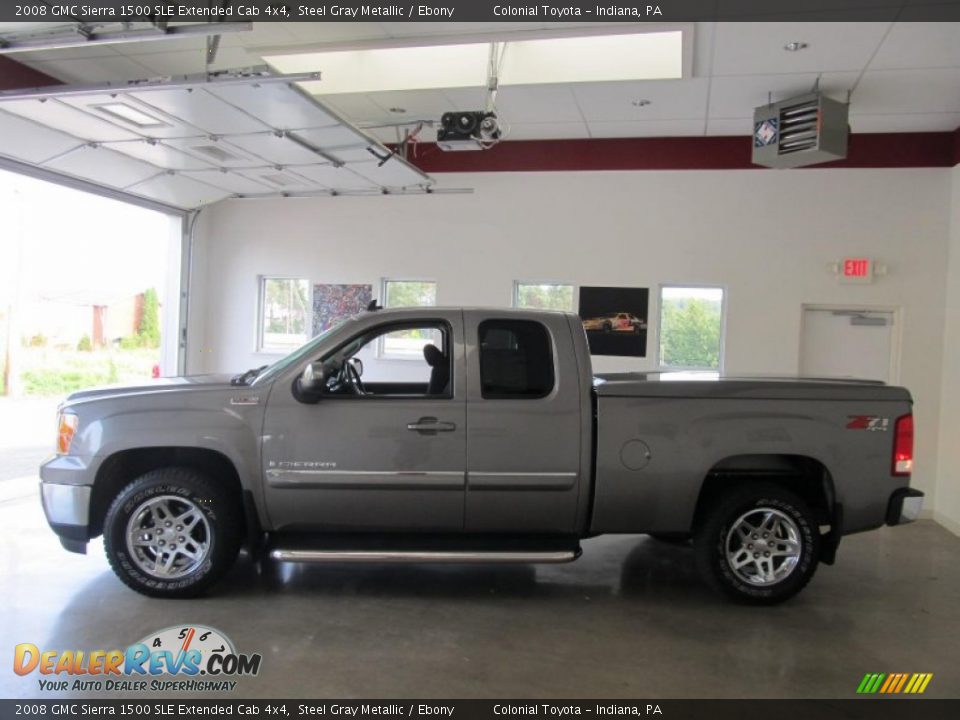 2008 GMC Sierra 1500 SLE Extended Cab 4x4 Steel Gray Metallic / Ebony Photo #2