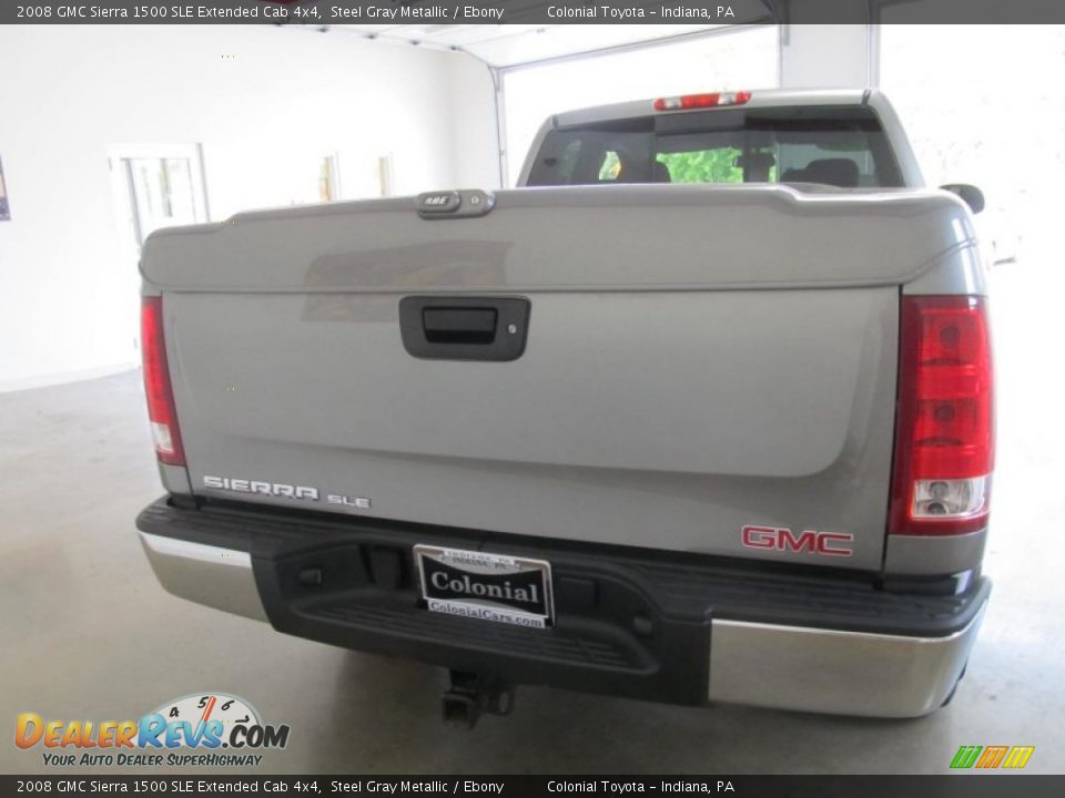 2008 GMC Sierra 1500 SLE Extended Cab 4x4 Steel Gray Metallic / Ebony Photo #5