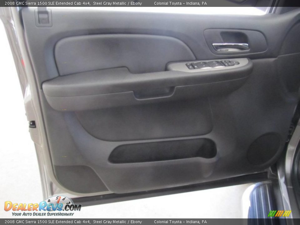 2008 GMC Sierra 1500 SLE Extended Cab 4x4 Steel Gray Metallic / Ebony Photo #11