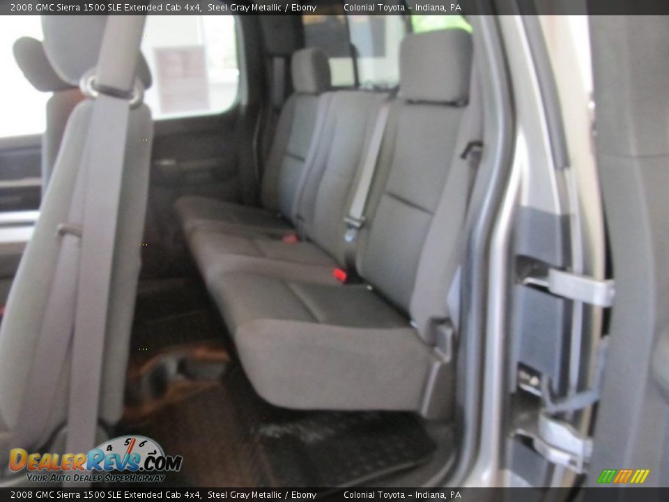 2008 GMC Sierra 1500 SLE Extended Cab 4x4 Steel Gray Metallic / Ebony Photo #13