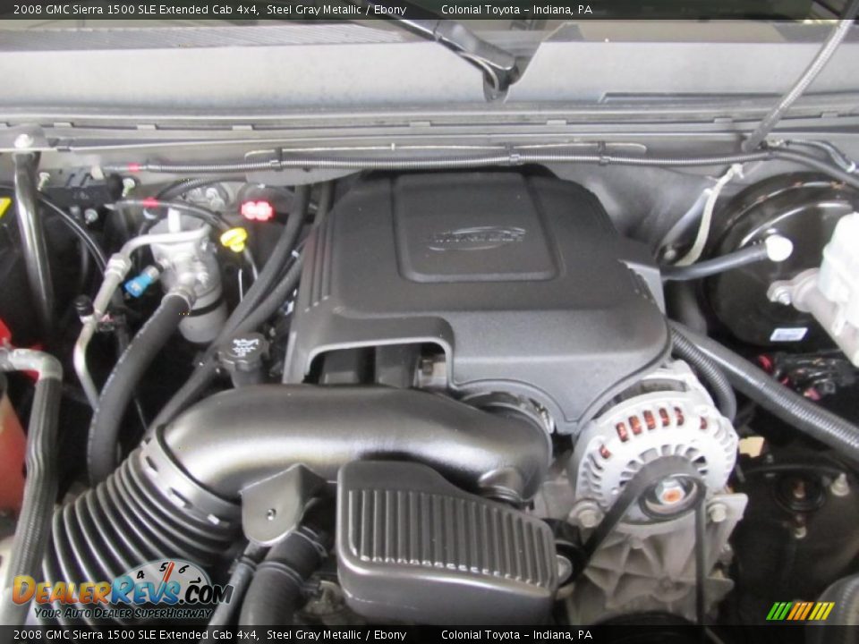 2008 GMC Sierra 1500 SLE Extended Cab 4x4 Steel Gray Metallic / Ebony Photo #18