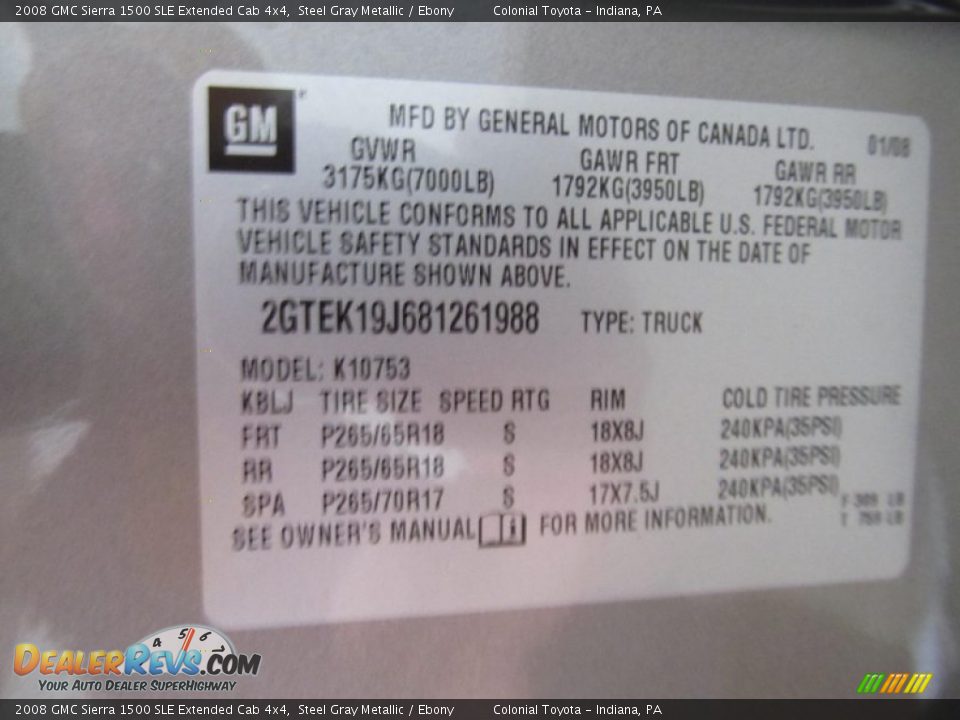 2008 GMC Sierra 1500 SLE Extended Cab 4x4 Steel Gray Metallic / Ebony Photo #19