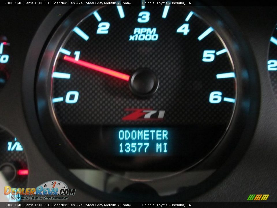 2008 GMC Sierra 1500 SLE Extended Cab 4x4 Steel Gray Metallic / Ebony Photo #20