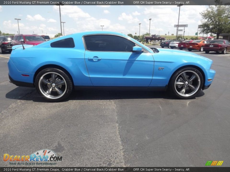 Grabber Blue 2010 Ford Mustang GT Premium Coupe Photo #4