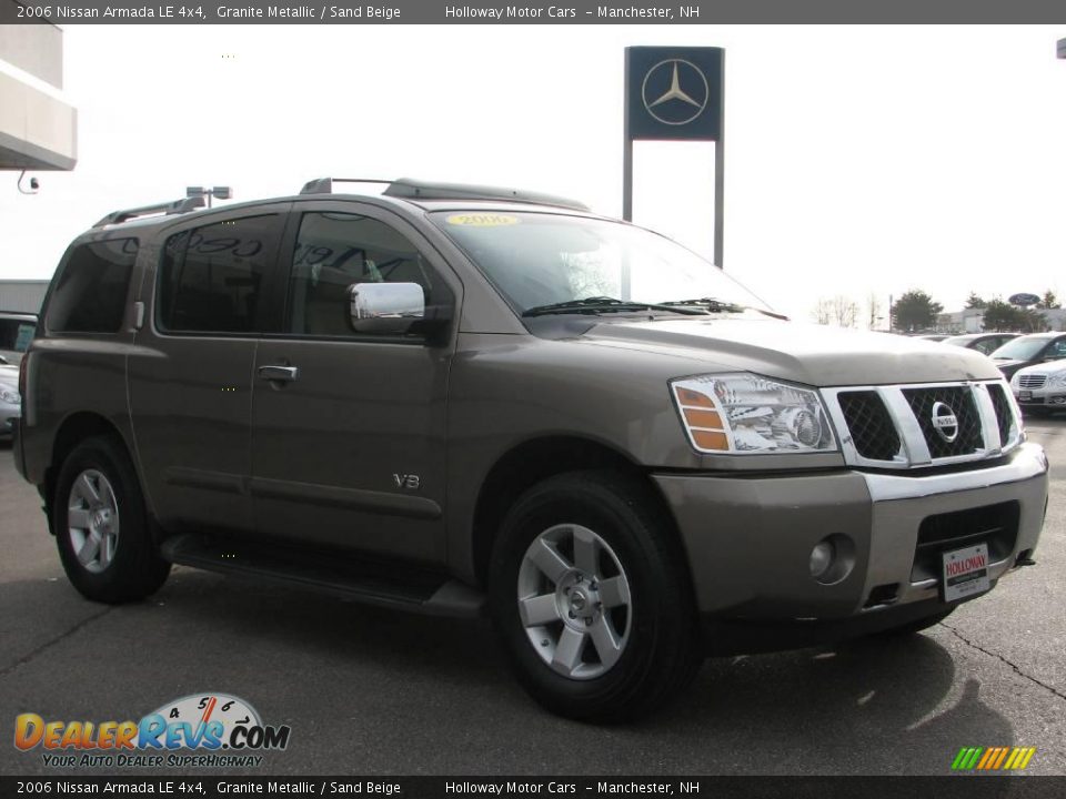 2006 Nissan Armada LE 4x4 Granite Metallic / Sand Beige Photo #3