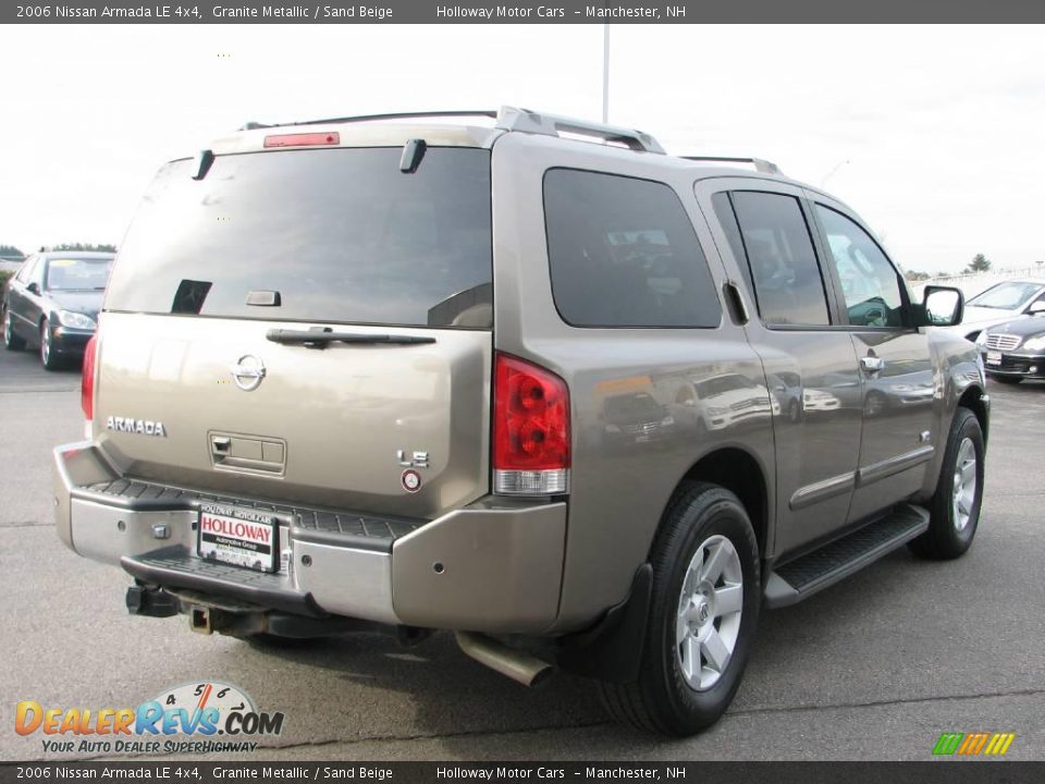 2006 Nissan Armada LE 4x4 Granite Metallic / Sand Beige Photo #4