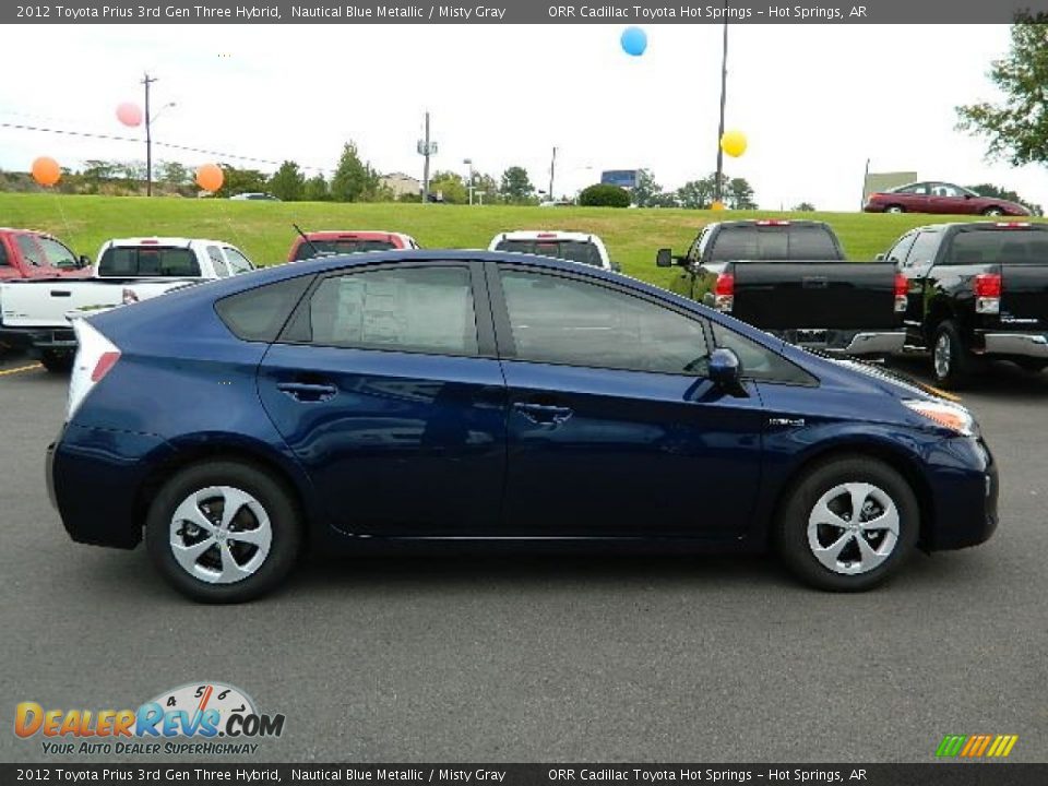 2012 Toyota Prius 3rd Gen Three Hybrid Nautical Blue Metallic / Misty Gray Photo #2