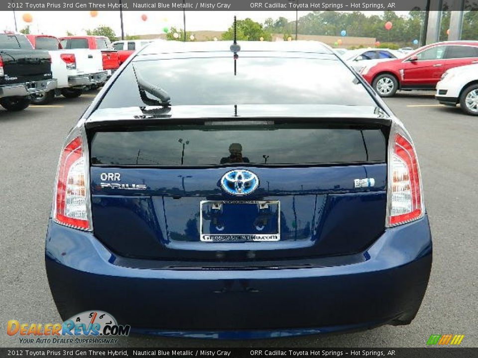 2012 Toyota Prius 3rd Gen Three Hybrid Nautical Blue Metallic / Misty Gray Photo #4