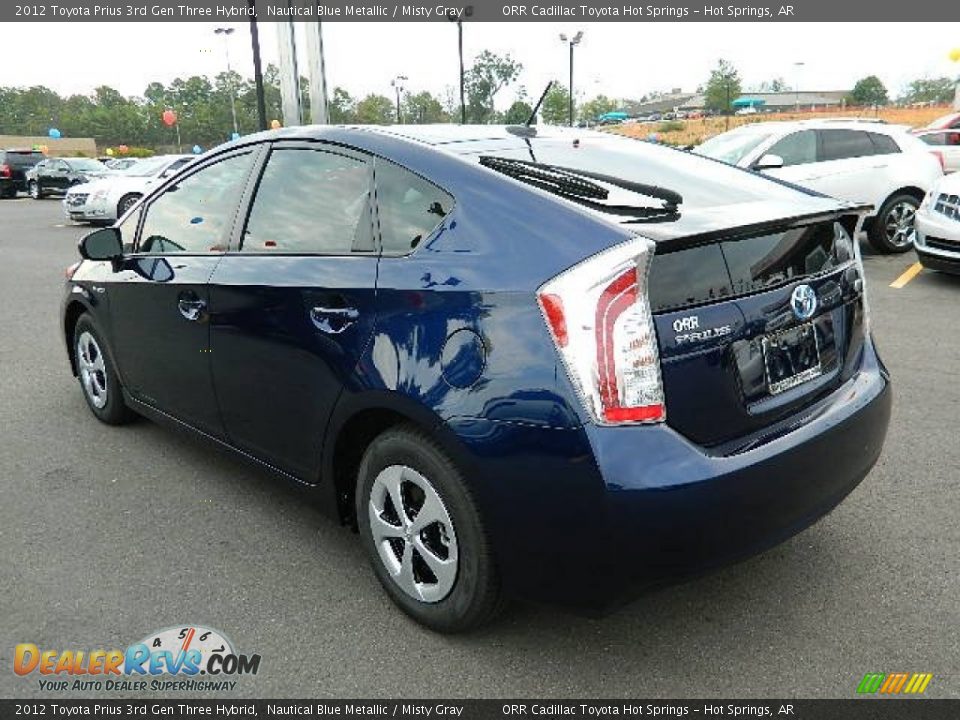 2012 Toyota Prius 3rd Gen Three Hybrid Nautical Blue Metallic / Misty Gray Photo #5