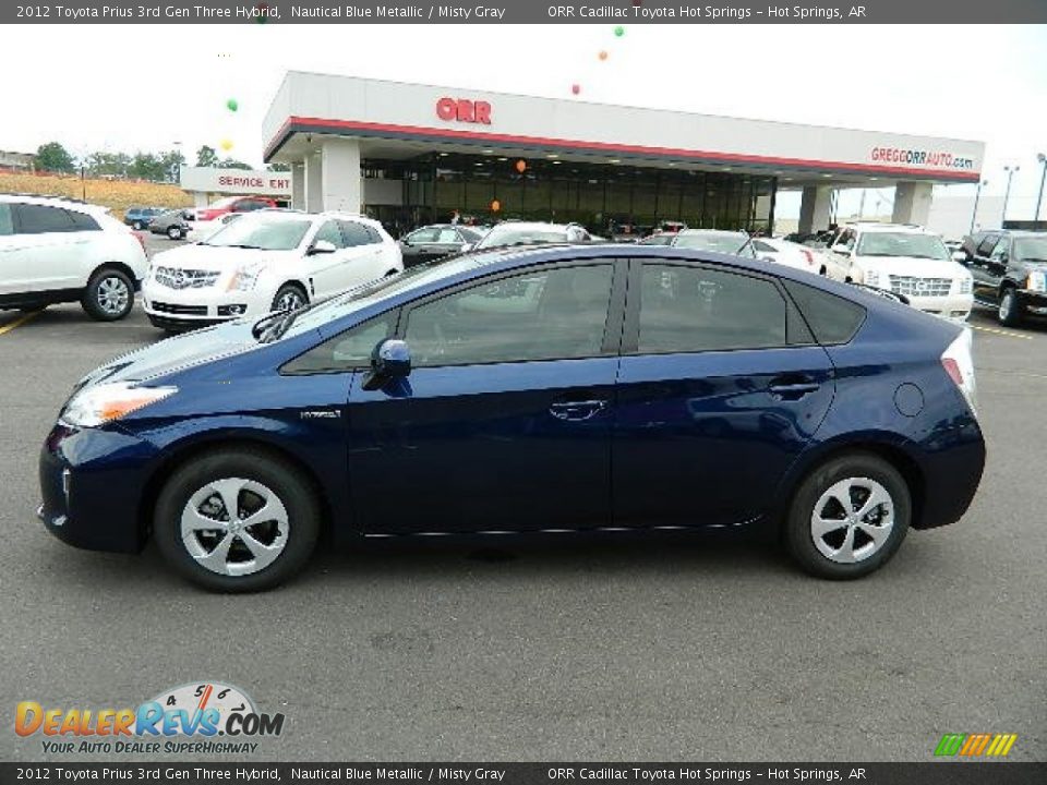 2012 Toyota Prius 3rd Gen Three Hybrid Nautical Blue Metallic / Misty Gray Photo #6