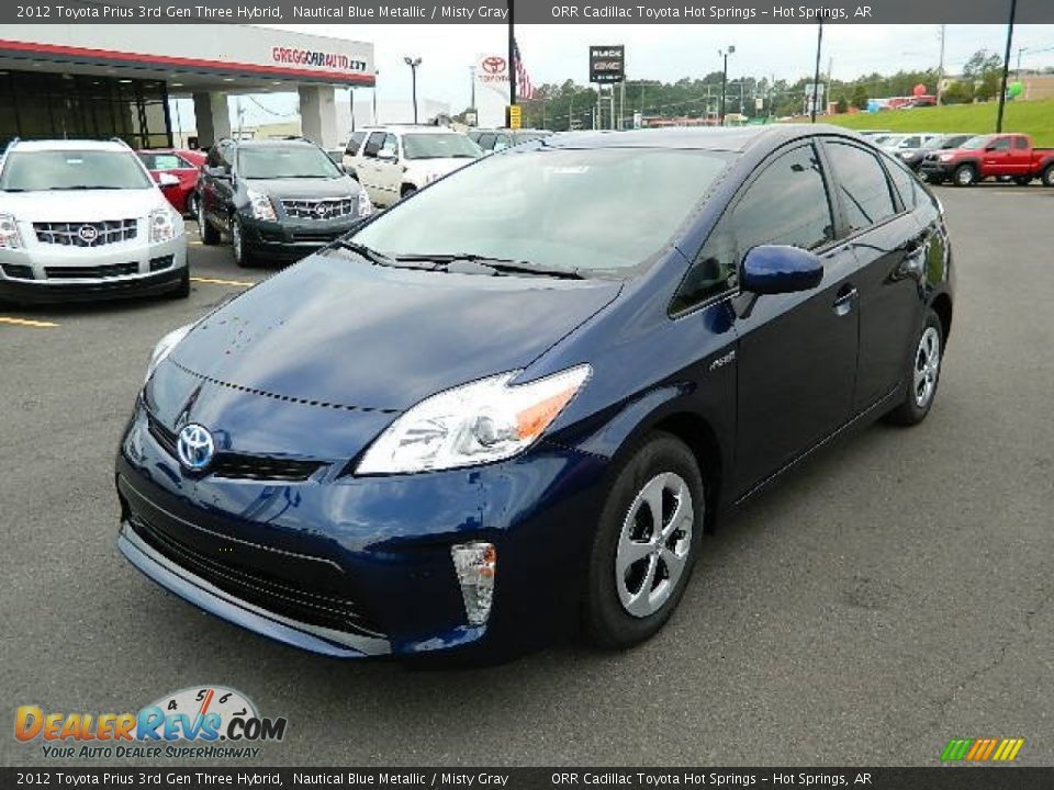 2012 Toyota Prius 3rd Gen Three Hybrid Nautical Blue Metallic / Misty Gray Photo #7