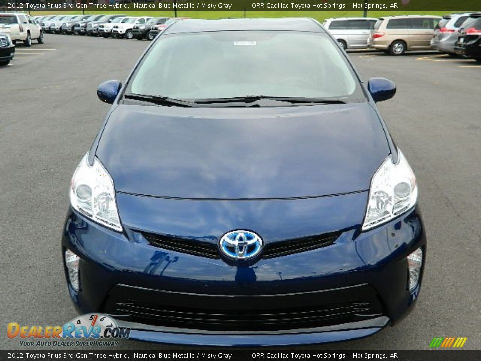 2012 Toyota Prius 3rd Gen Three Hybrid Nautical Blue Metallic / Misty Gray Photo #8