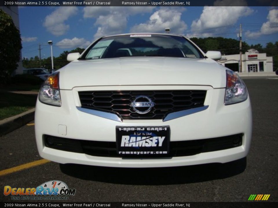 2009 Nissan Altima 2.5 S Coupe Winter Frost Pearl / Charcoal Photo #8