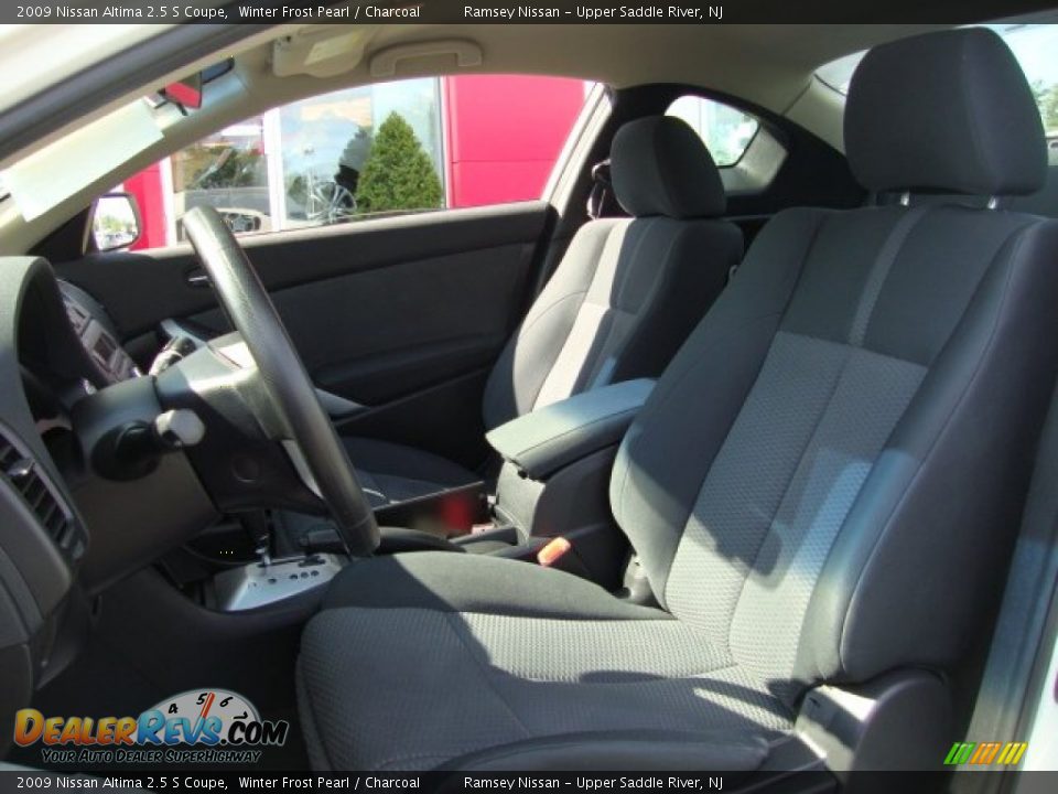 2009 Nissan Altima 2.5 S Coupe Winter Frost Pearl / Charcoal Photo #14
