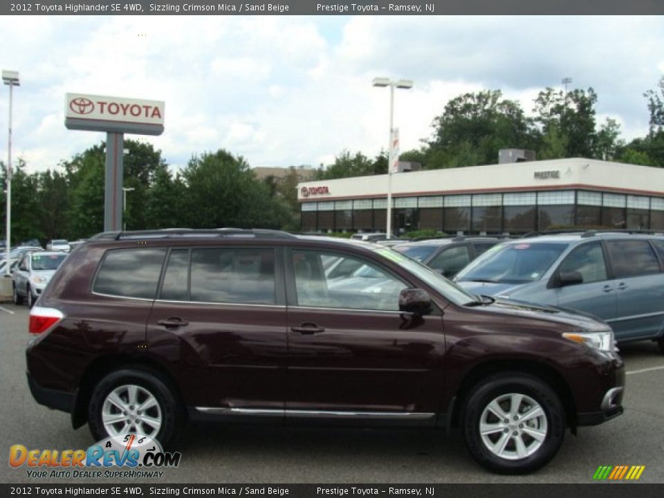 2012 Toyota Highlander SE 4WD Sizzling Crimson Mica / Sand Beige Photo #1