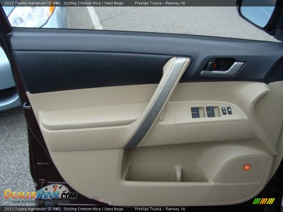 2012 Toyota Highlander SE 4WD Sizzling Crimson Mica / Sand Beige Photo #6