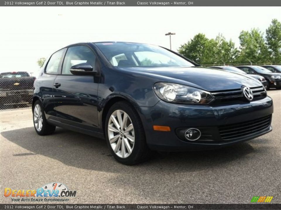 2012 Volkswagen Golf 2 Door TDI Blue Graphite Metallic / Titan Black Photo #1