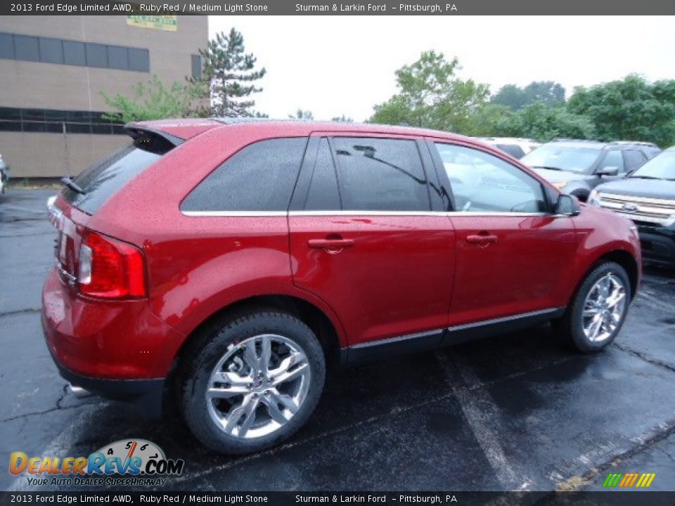 2013 Ford Edge Limited AWD Ruby Red / Medium Light Stone Photo #2