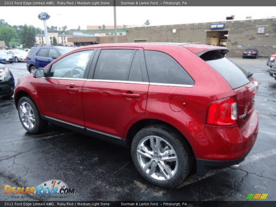 2013 Ford Edge Limited AWD Ruby Red / Medium Light Stone Photo #4