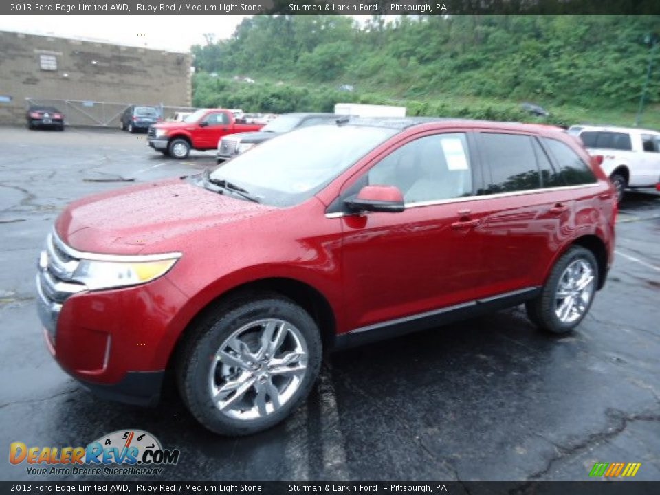 2013 Ford Edge Limited AWD Ruby Red / Medium Light Stone Photo #5