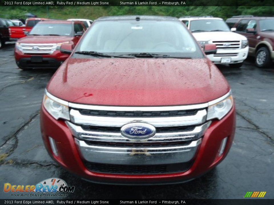 2013 Ford Edge Limited AWD Ruby Red / Medium Light Stone Photo #6