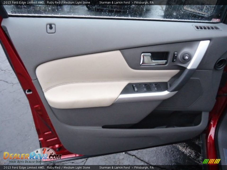 2013 Ford Edge Limited AWD Ruby Red / Medium Light Stone Photo #11