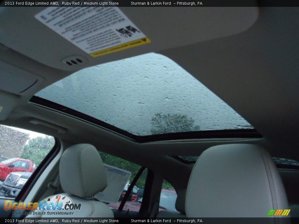 2013 Ford Edge Limited AWD Ruby Red / Medium Light Stone Photo #12
