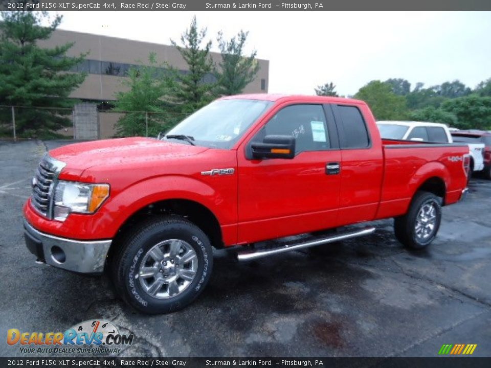 2012 Ford F150 XLT SuperCab 4x4 Race Red / Steel Gray Photo #5