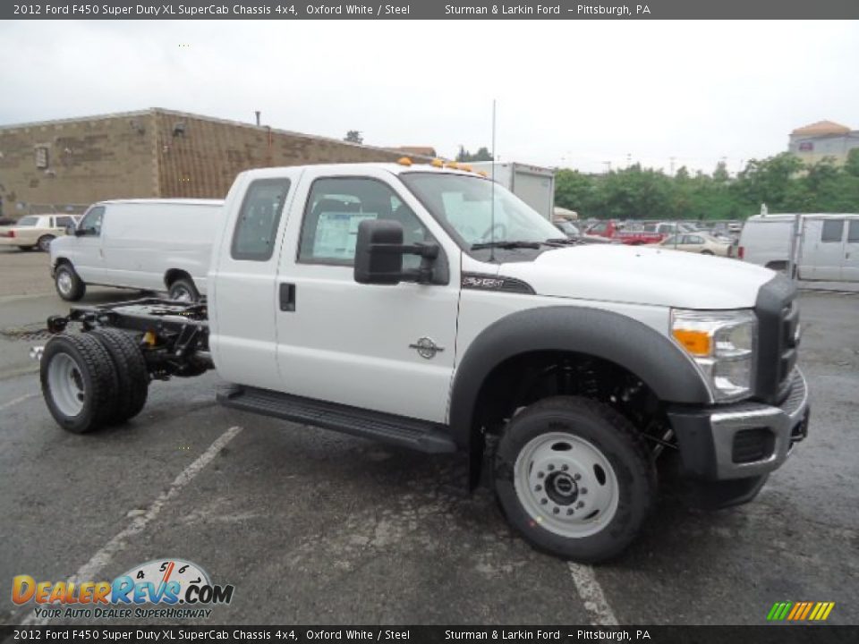 2012 Ford F450 Super Duty XL SuperCab Chassis 4x4 Oxford White / Steel Photo #1