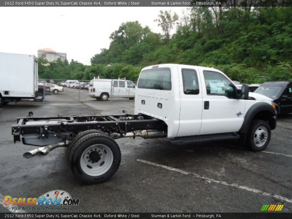 2012 Ford F450 Super Duty XL SuperCab Chassis 4x4 Oxford White / Steel Photo #2