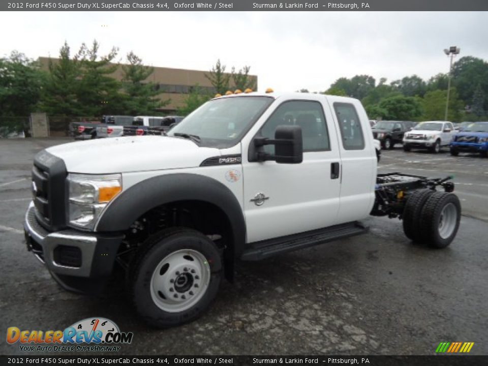 2012 Ford F450 Super Duty XL SuperCab Chassis 4x4 Oxford White / Steel Photo #5