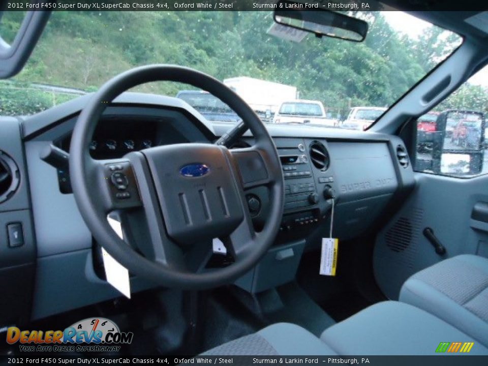 2012 Ford F450 Super Duty XL SuperCab Chassis 4x4 Oxford White / Steel Photo #10