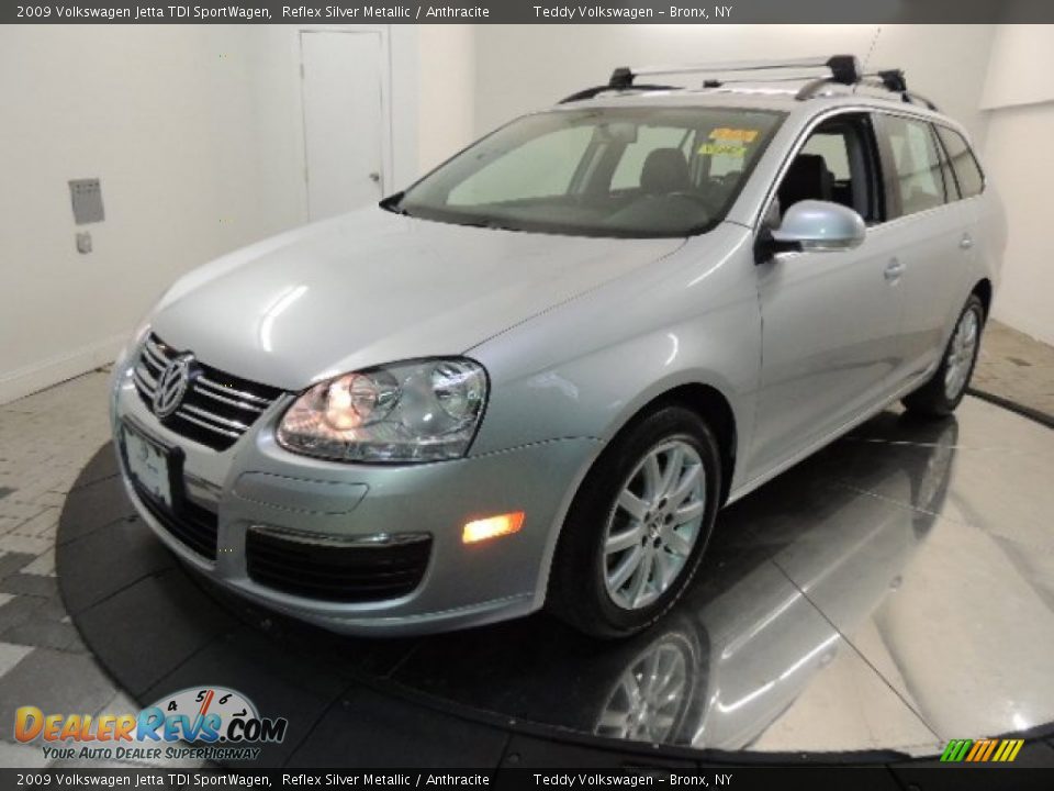 2009 Volkswagen Jetta TDI SportWagen Reflex Silver Metallic / Anthracite Photo #1