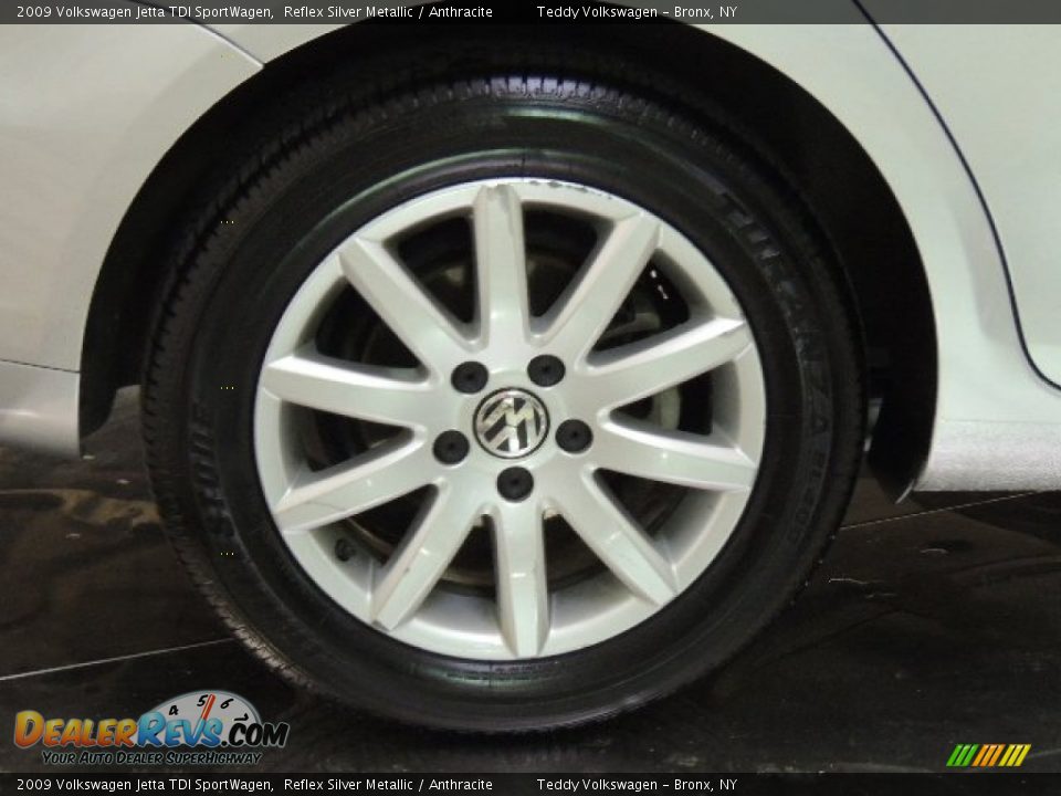 2009 Volkswagen Jetta TDI SportWagen Reflex Silver Metallic / Anthracite Photo #5