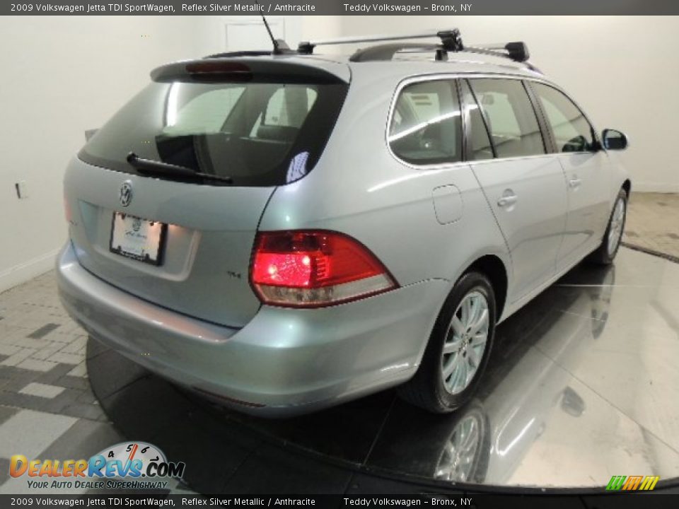 2009 Volkswagen Jetta TDI SportWagen Reflex Silver Metallic / Anthracite Photo #6