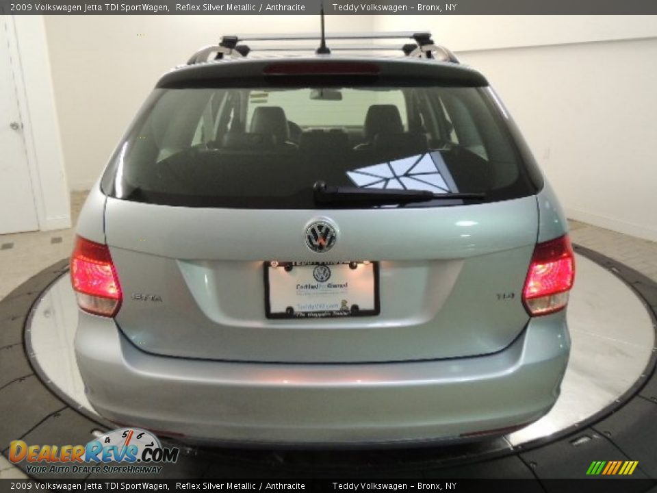 2009 Volkswagen Jetta TDI SportWagen Reflex Silver Metallic / Anthracite Photo #7