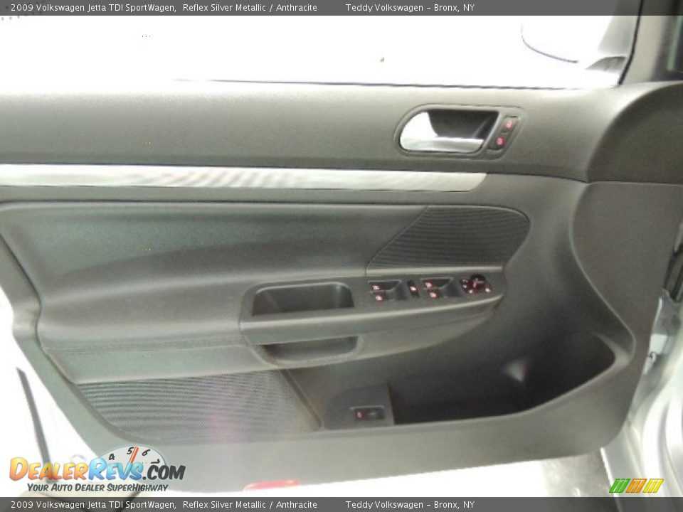 2009 Volkswagen Jetta TDI SportWagen Reflex Silver Metallic / Anthracite Photo #15