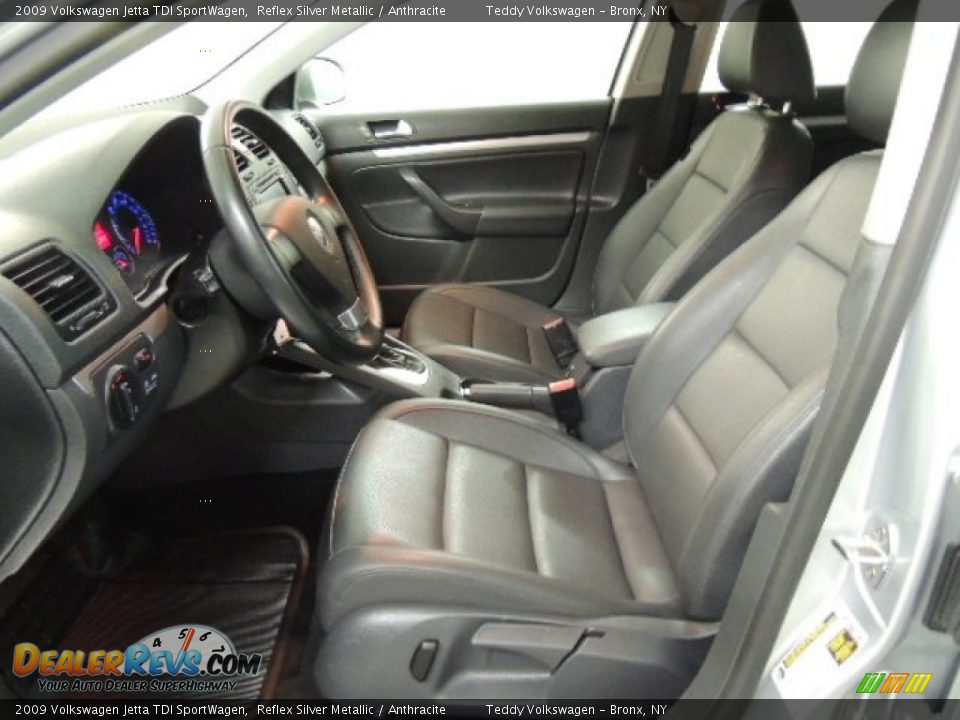 2009 Volkswagen Jetta TDI SportWagen Reflex Silver Metallic / Anthracite Photo #17