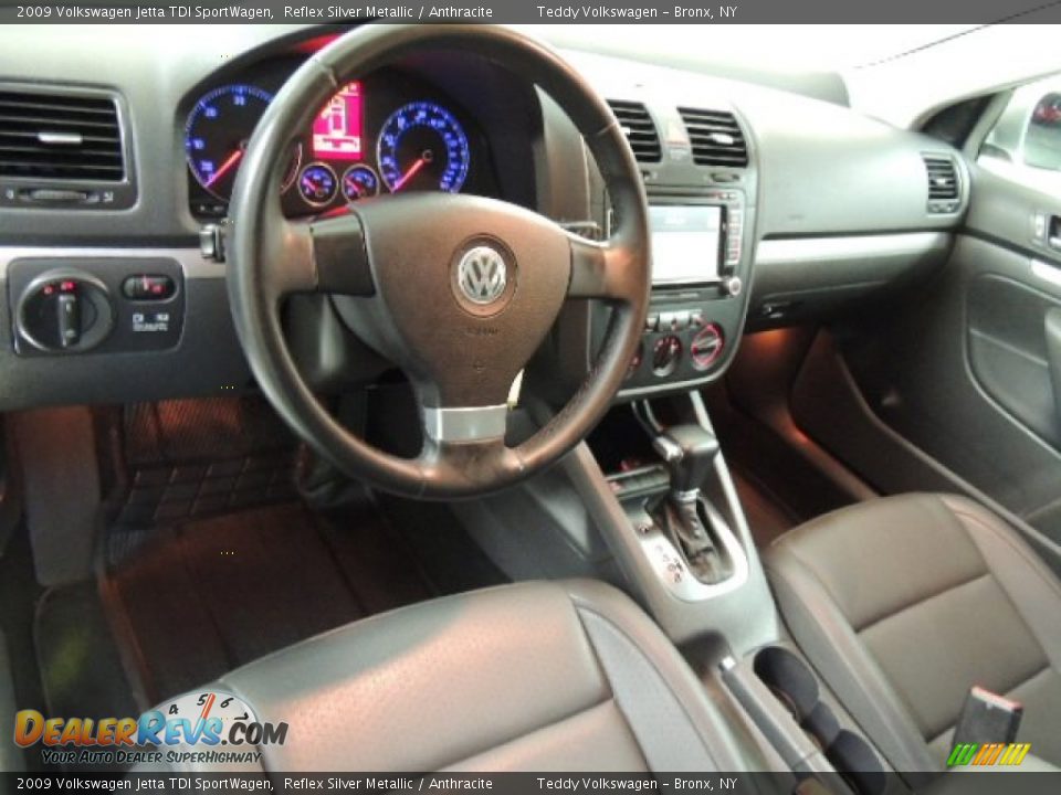 2009 Volkswagen Jetta TDI SportWagen Reflex Silver Metallic / Anthracite Photo #18