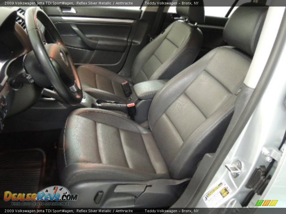 2009 Volkswagen Jetta TDI SportWagen Reflex Silver Metallic / Anthracite Photo #19