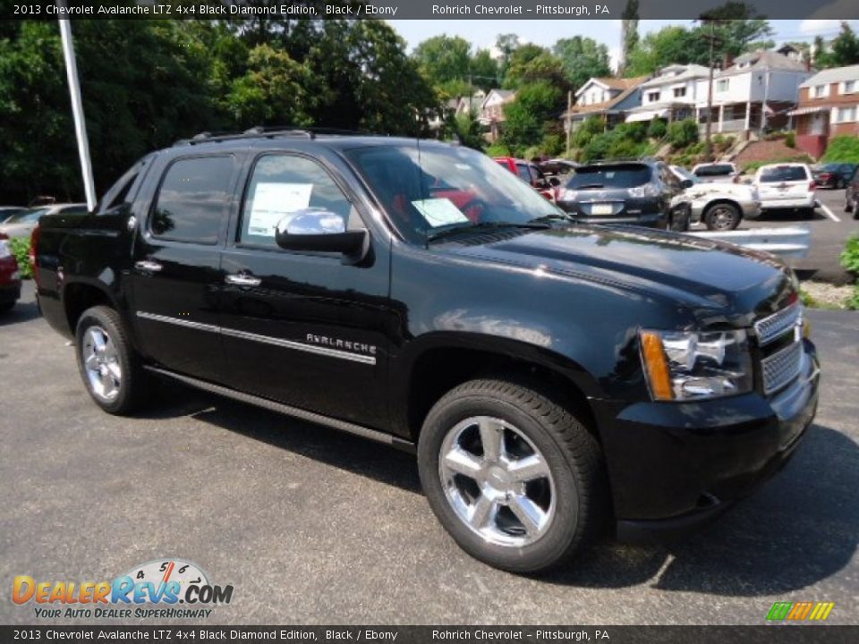 Front 3/4 View of 2013 Chevrolet Avalanche LTZ 4x4 Black Diamond Edition Photo #6