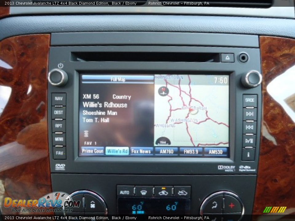 Navigation of 2013 Chevrolet Avalanche LTZ 4x4 Black Diamond Edition Photo #19
