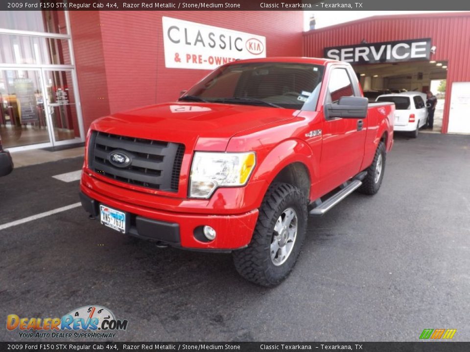 2009 Ford F150 STX Regular Cab 4x4 Razor Red Metallic / Stone/Medium Stone Photo #1