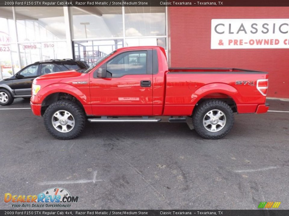 2009 Ford F150 STX Regular Cab 4x4 Razor Red Metallic / Stone/Medium Stone Photo #2