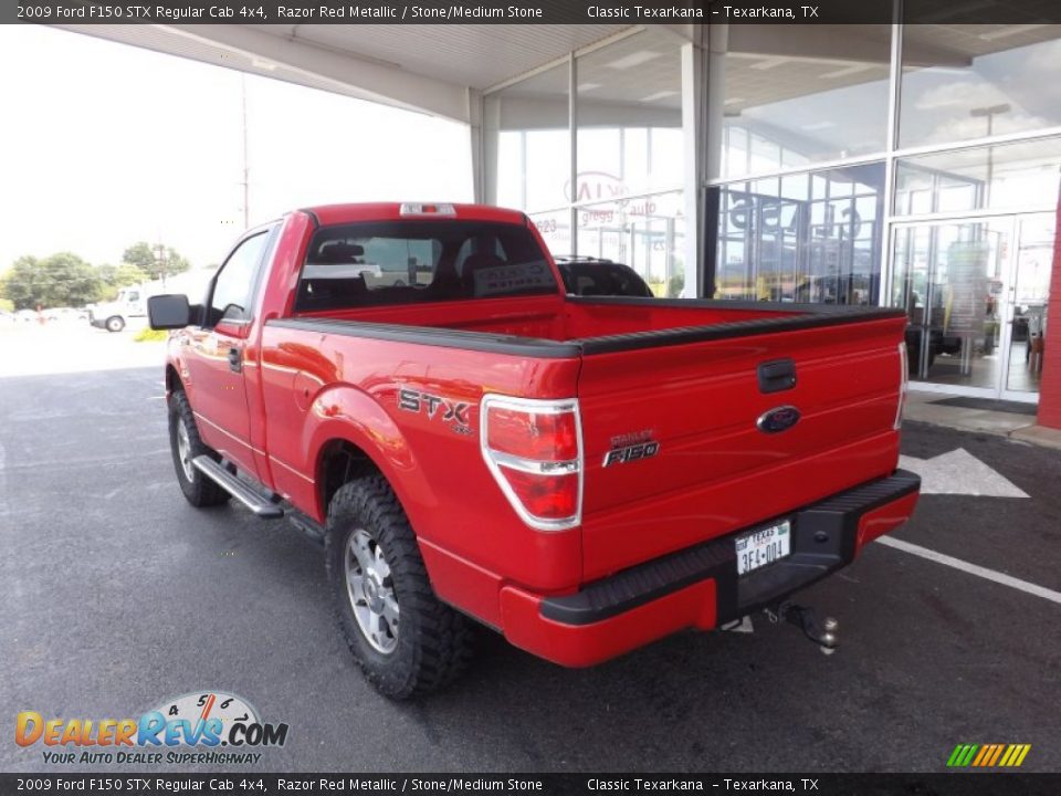 2009 Ford F150 STX Regular Cab 4x4 Razor Red Metallic / Stone/Medium Stone Photo #3