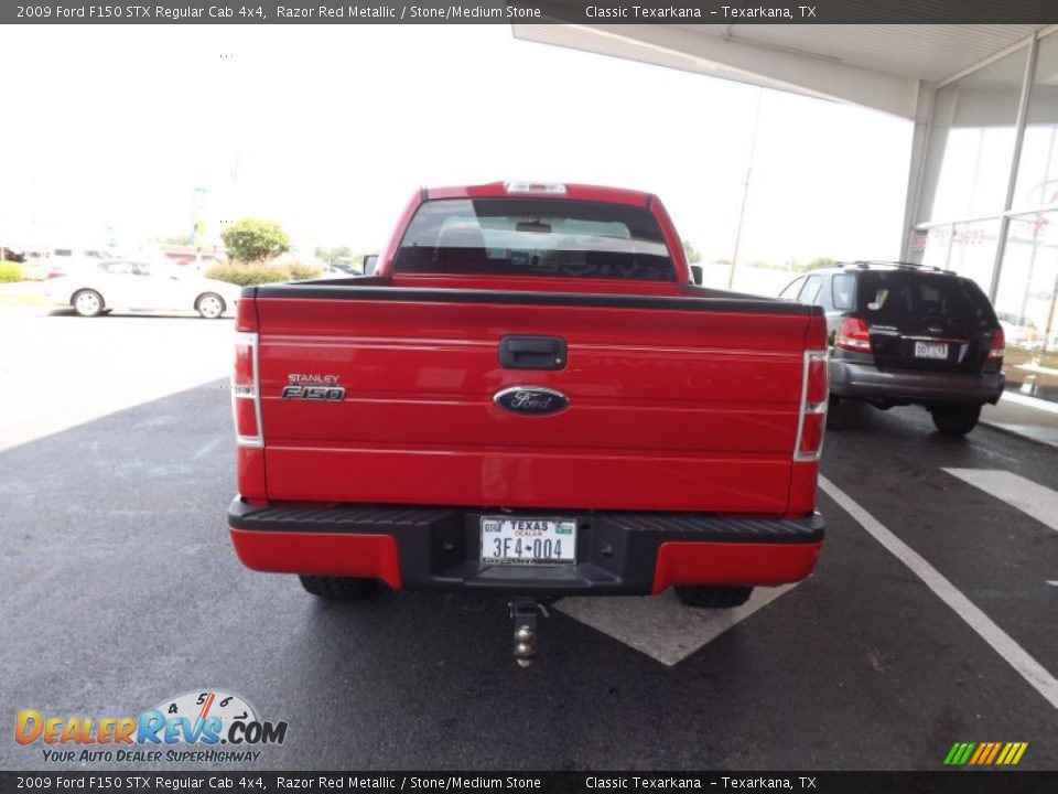 2009 Ford F150 STX Regular Cab 4x4 Razor Red Metallic / Stone/Medium Stone Photo #4