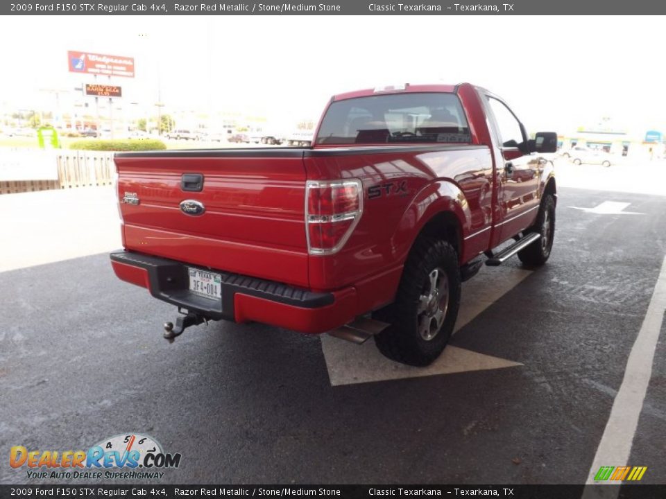 2009 Ford F150 STX Regular Cab 4x4 Razor Red Metallic / Stone/Medium Stone Photo #5