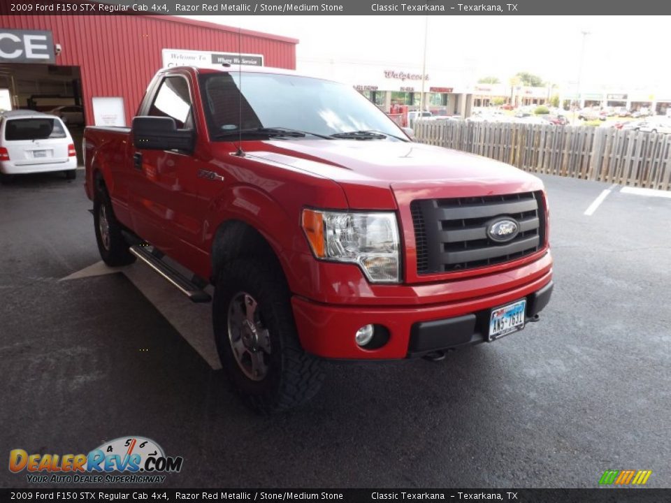 2009 Ford F150 STX Regular Cab 4x4 Razor Red Metallic / Stone/Medium Stone Photo #7